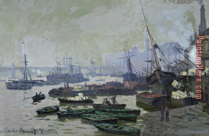 Claude Monet Boats in the Pool of London